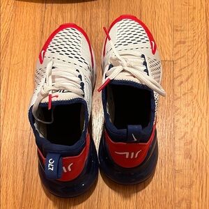 White and Red Athletic Sneakers